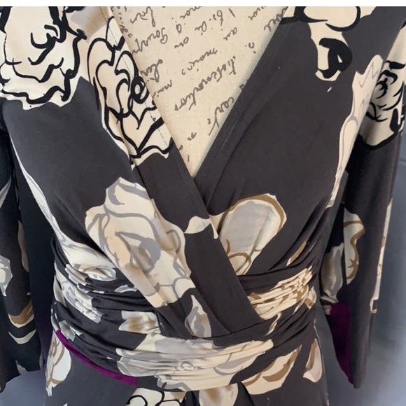 Vintage Faux Wrap Dress size 10 no stains no rips - Picture 2 of 4